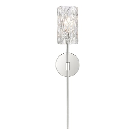 Forma De Crystal 24'' High 1-Light Sconce - Polished Chrome